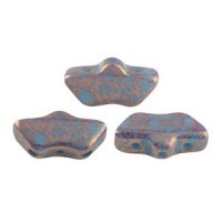 Les perles par Puca® Delos kralen Opaque aqua bronze 63020/15496